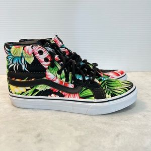 NWOT Vans Hawaiian print high tops